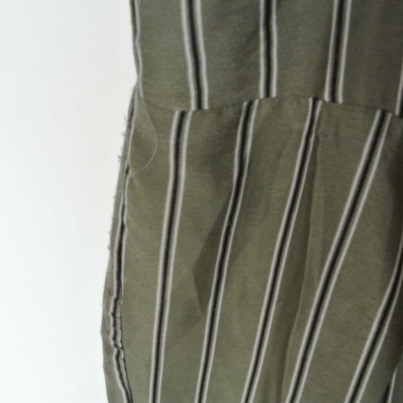 4SI3NNA Sonya Green Stripe Cutout Jumpsuit M - Picture 9 of 14